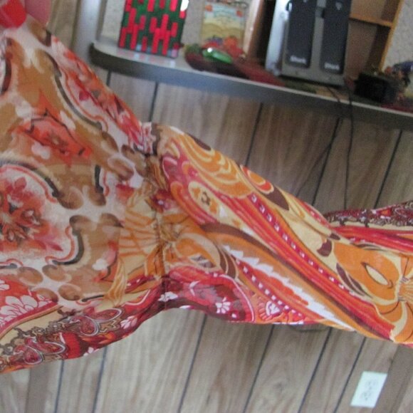 Urban Mangoz  Silk Chiffon Print Top  Brand New - Picture 6 of 10